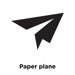 Paper plane icon vector sign and symbol isolated on white background, Paper plane logo concept