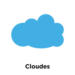 Cloudes icon vector sign and symbol isolated on white background, Cloudes logo concept
