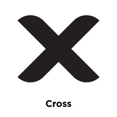 Obraz premium Cross icon vector sign and symbol isolated on white background, Cross logo concept