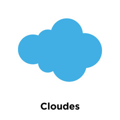 Cloudes icon vector sign and symbol isolated on white background, Cloudes logo concept