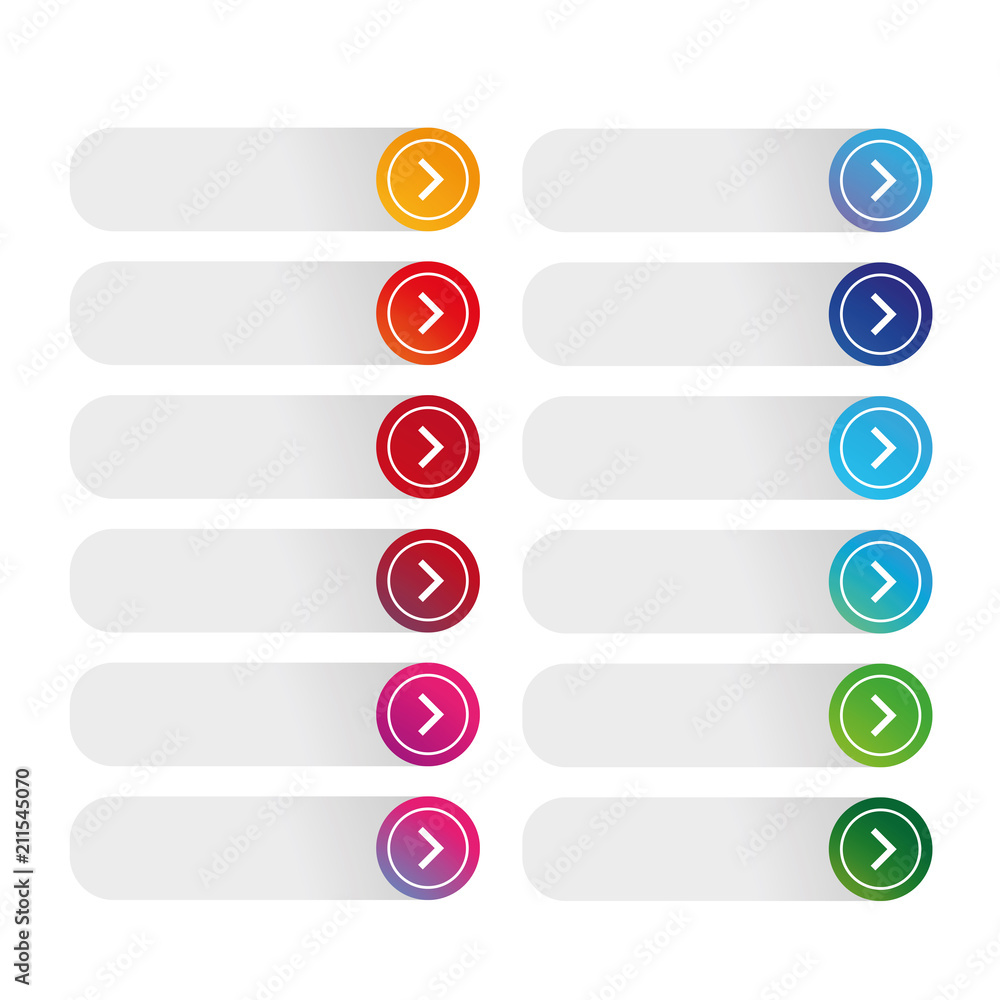 Poster Empty web button set