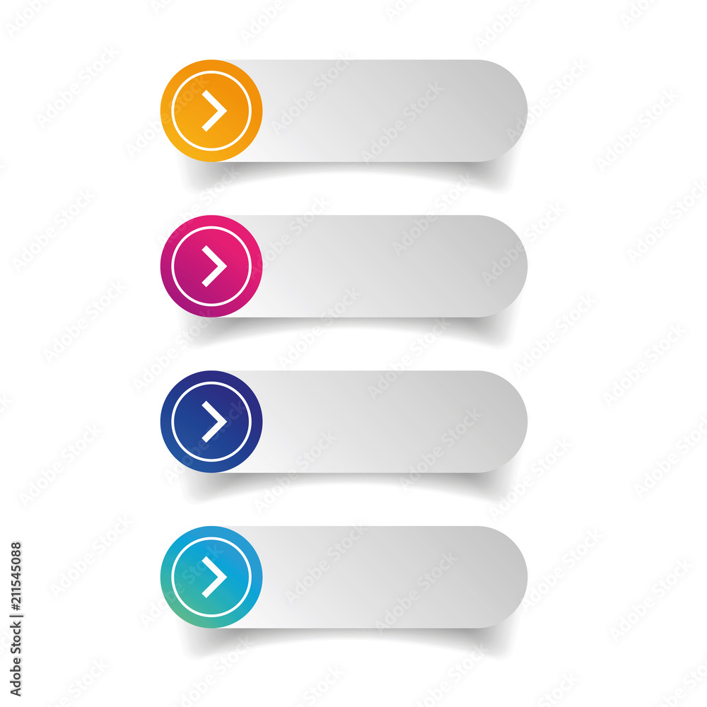 Poster Empty web button set