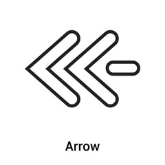 Obraz premium Arrow icon vector sign and symbol isolated on white background, Arrow logo concept