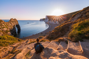 A beautiful photography spot on the south west coast of England, on the jurassic coast - obrazy, fototapety, plakaty