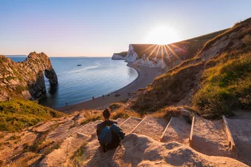 Fotobehang A beautiful photography spot on the south west coast of England, on the jurassic coast © andrea