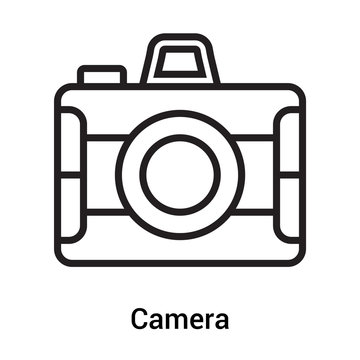 Camera icon vector sign and symbol isolated on white background, Camera logo concept