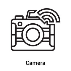 Camera icon vector sign and symbol isolated on white background, Camera logo concept