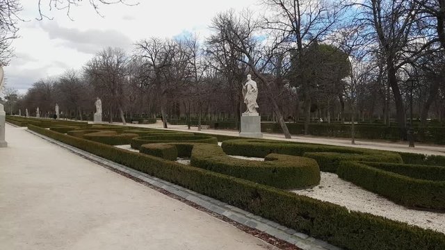 Beautiful walks at Retiro Park in Madrid