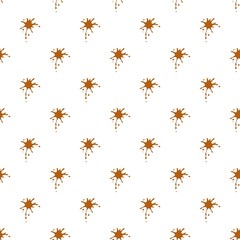 Brown drops of caramel pattern seamless repeat in cartoon style vector illustration