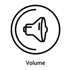 Volume icon vector sign and symbol isolated on white background, Volume logo concept