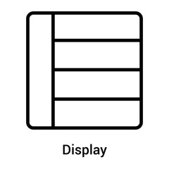 Display icon vector sign and symbol isolated on white background, Display logo concept