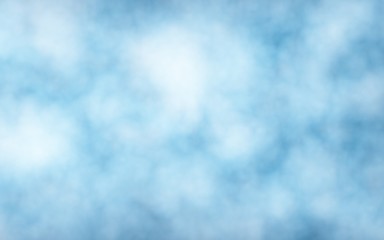 Background of abstract white color smoke isolated on blue color background. The wall of white fog. 3D illustration