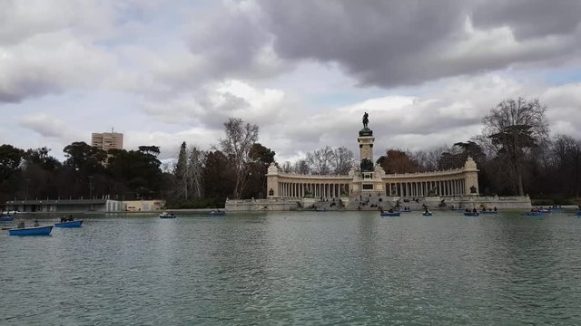 Most famous recreation park in Madrid - the Retiro Park