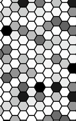 Black honeycomb with a gradient color. Isometric geometry. 3D illustration