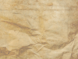 Background of crumpled brown paper.