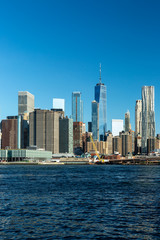 Obraz na płótnie Canvas New York City / USA - JUN 25 2018: Lower Manhattan skyline in daylight