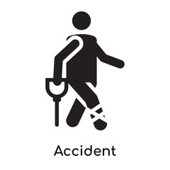 Accident icon vector sign and symbol isolated on white background, Accident logo concept icon