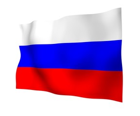 Obraz premium Waving flag of the Russian Federation. The National. State symbol of the Russia. 3D illustration
