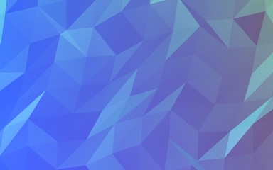 Abstract triangle geometrical blue background. Geometric origami style with gradient. 3D illustration