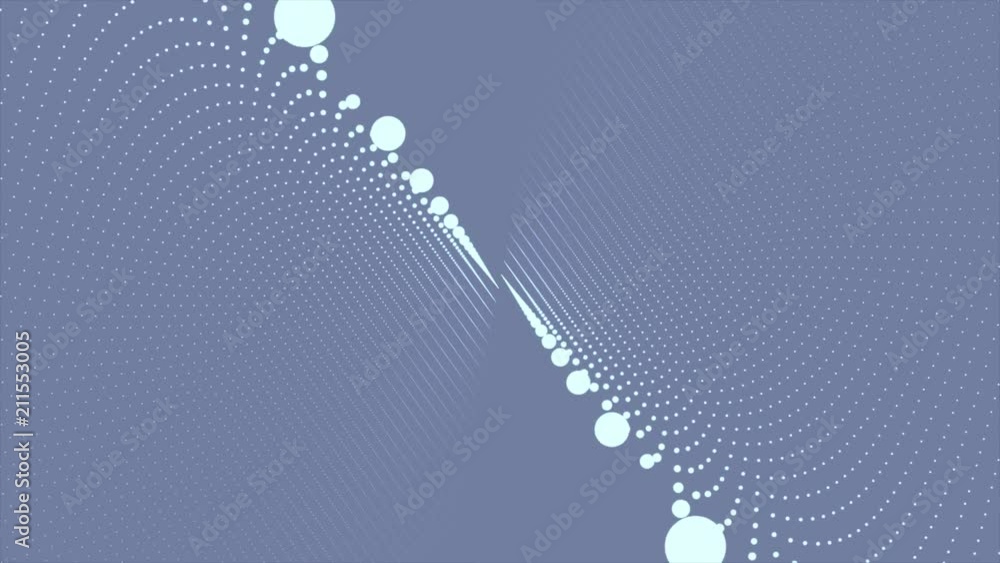 Poster abstract background of technology network. animation of rotation and flying abstract flicker dots li