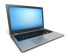 laptop computer single 3d illustration