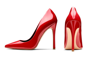 red high heel footwear fashion female style