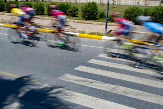 Cycling, motion blur