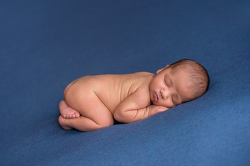 Sleeping Newborn Baby Boy