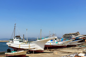 Fototapeta na wymiar Scenery of fishing port