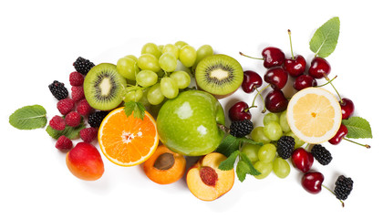 Arrangement ripe top view.