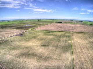 Farm Fields in Rural North Dakota, United States of America