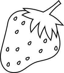Line drawing of strawberry