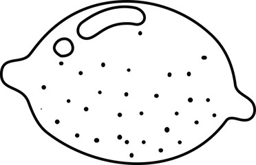 Line drawing of lemon
