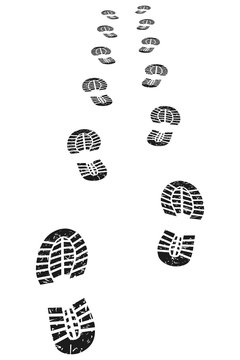 Shoe print. Vector illustration.