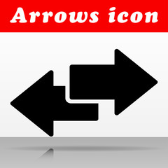 black arrows vector icon design