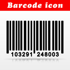 black barcode vector icon design
