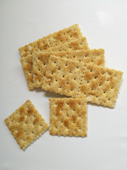 Whole wheat crackers isolated