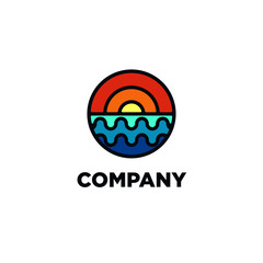 Beach Sunset Logo