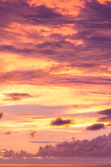 Fototapeta premium Beautiful dramatic sunset in paradise