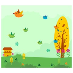 flying bird scenery landscape background