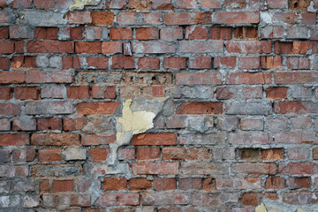 brick wall is destroyed by time