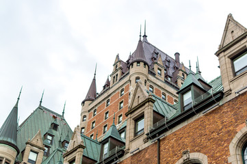 Frontenac castle  in Quebec city, Canada