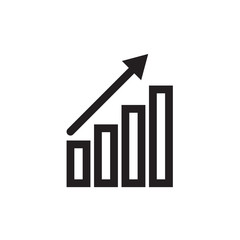 Growing graph icon, vector EPS10