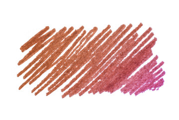 brown with an overflow of pink marker stain stroke and marks, paint and ink decorative elements