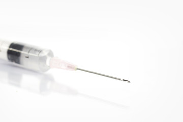 hypodermic syringe isolated on white background