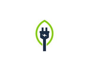 Electric Nature Logo Icon Design Element