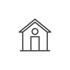House outline icon. linear style sign for mobile concept and web design. Home simple line vector icon. Symbol, logo illustration. Pixel perfect vector graphics