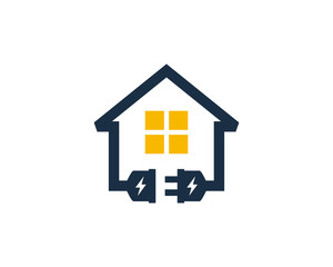 Electric House Logo Icon Design Element