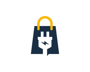 Shop Electric Logo Icon Design Element