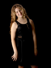 Naklejka premium Teenage girl, studio photo